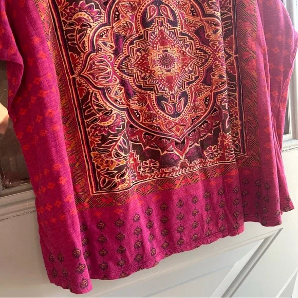 Lucky Brand Women’s Mandala Bohemian Pink Purple Persian Print Plus Oversized 3x - Picture 6 of 8